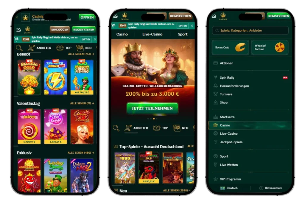 Casinia Casino app