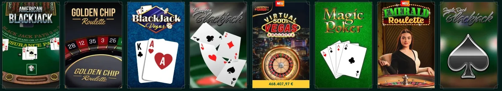 Casinia Casino Tischspiele